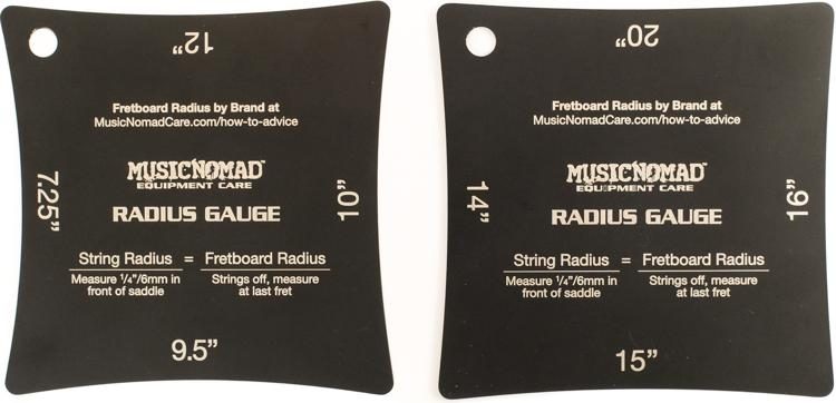 Fret Board Under string Radius Gauge Set